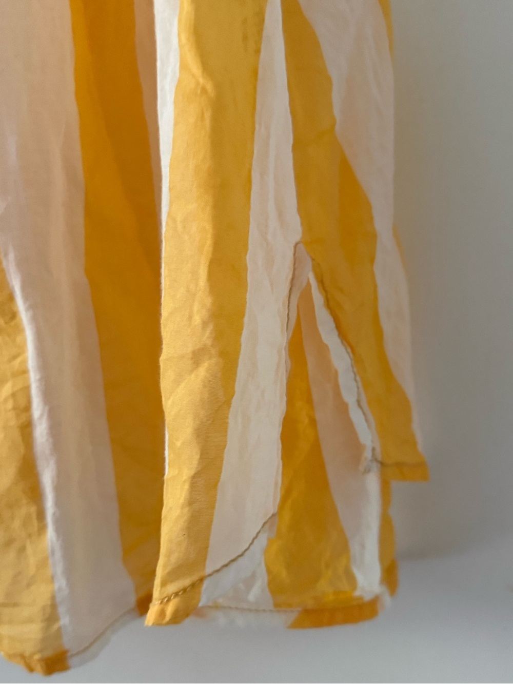 We The Free Yellow & White Striped Button-Down Shirt size M (oversized) - Picture 5 of 11